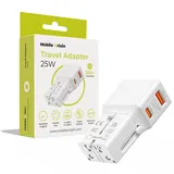 mobile origin Travel adapter 25W - EU/US/UK/AU white