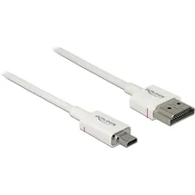 DeLock HDMI-Kabel 85149 HDMI-A Stecker mikro HDMI (M) 1 m Weiß