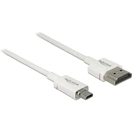 DeLock HDMI-Kabel 85149 HDMI-A Stecker mikro HDMI (M) 1 m Weiß