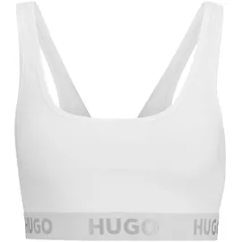 Hugo Sporty Logo Bralette, Gummibund, uni, für Damen, 100 WHITE, XXL