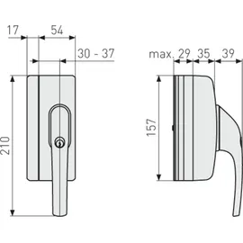 ABUS FO400N Fensterschloss Weiß