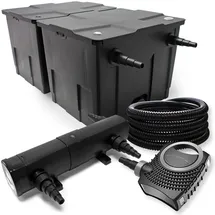 Wiltec Filter Set Bio Teichfilter 60000l SuperEco Pumpe Schlauch 36W UV Teichklärer