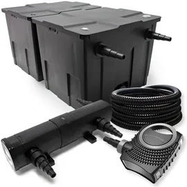 Wiltec Filter Set Bio Teichfilter 60000l SuperEco Pumpe Schlauch 36W UV Teichklärer