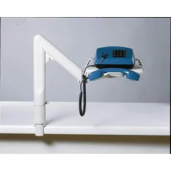 Exacompta 86540D 1x Telefon-Schwenkarm Classic (360° schwenkbar, 250 x 175mm, Kabelführung - Lichtgrau