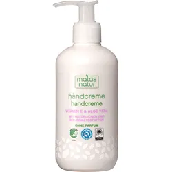 MATAS Natur Handcreme mit Bio-Aloe Vera und Vitamin E 240 ml