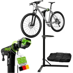 Juskys Klappbarer Fahrrad Reparaturständer - Höhenverstellbar mit Gummibeschichtung bis 50 kg