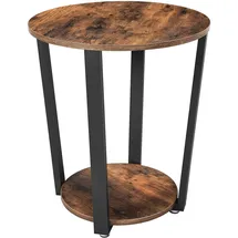 VASAGLE Beistelltisch rund Spanplatte braun 50,0 x 50,0 x 57,0 cm, 1 St.