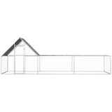 vidaXL Hühnerstall 6x2x2 m Verzinkter Stahl