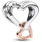 PANDORA Moments Bicolor Offen gearbeitetes Unendlichkeits-Herz Charm mit rosevergoldeter Metalllegierung Moments Collection, kompatibel Moments Armbändern, 782642C00