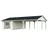 Palmako Garage »Roger«, Aufstellmaße BxTxH: 1006 x 619 x 316 cm, Blockbohlensystem, Holz - weiss