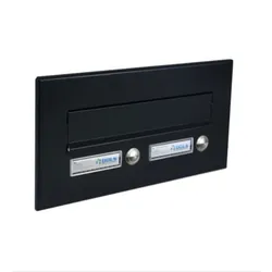 CD-36 Briefkasten Frontplatte mit 2 Tasternin RAL 9005