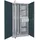 Pavoy Vertikalauszugsschrank, Trennwand, 2 Auszüge, 3 FB, 2 Schubladen, RAL 7035/7016