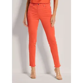 Madeleine Mid Waist Skinny-Hose mit Fransen in blutorange | Gr.: 18
