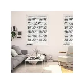 Lichtblick Duo Rollo / Doppelrollo Klemmfix 100 x 150 cm black watercolor branches/schwarz