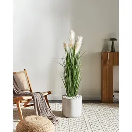Beliani Kunstpflanze Pampas Grass 130 cm grün