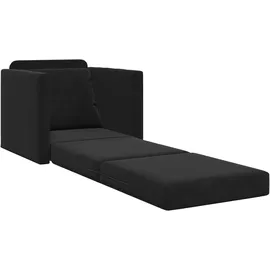 vidaXL Schlafsessel 2-in-1 Schwarz 74x77x81 cm Samt
