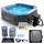 Juskys SpaLuxe 185 x 185 Grau/Blau inkl. LED-Beleuchtung