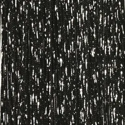 wometo Faden-Vorhang Glitzer-Vorhang 90x245 - schwarz-silber glänzender Deko Schal transparent halbtransparent Weihnachten