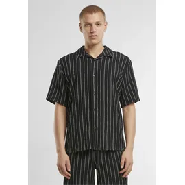 URBAN CLASSICS Langarmhemd gestreift Schwarz XL