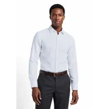 Olymp Businesshemd OLYMP "OLYMP No. Six, super slim, Urban Kent", Herren, Gr. 46, Normaler Arm, weiß, 97% Baumwolle, 3% Elastolefin, Hemden