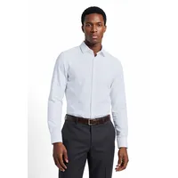Olymp Businesshemd OLYMP "OLYMP No. Six, super slim, Urban Kent", Herren, Gr. 46, Normaler Arm, weiß, 97% Baumwolle, 3% Elastolefin, Hemden