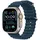 Apple Watch Ultra 2 GPS + Cellular 49 mm Titangehäuse natur, Ocean Armband blau One Size