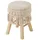 Atmosphera Hocker Makramee und Holz 32 x 42 cm Beige