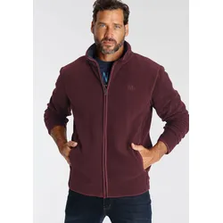 Fleecejacke, für die Übergangszeit, aus Fleece, casual Look, schnelltrocknend, Gr. 4XL (68/70), burgund (aus nachhaltigem Material), , 69243750-4XL