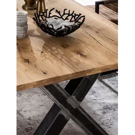 SIT Möbel Esstisch 200 x 75 x 100 cm naturbelassen/schwarz