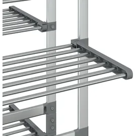 vidaXL Wäscheständer mit Rollen 89x64x129 cm Aluminium