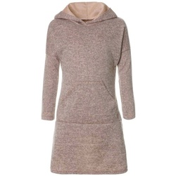 BEZLIT Blusenkleid Mädchen Pullover-Kleid mit Kapuze (1-tlg) Kängurutasche beige|braun 134