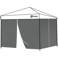 Sekey Seitenwände für Pavillon 3x3 2 Stück 3 x 3 m Grau