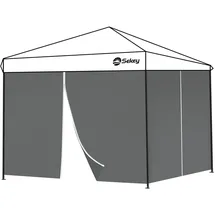 Sekey Seitenwände für Pavillon 3x3 2 Stück 3 x 3 m Grau