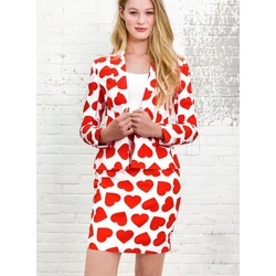 Opposuits Kostüm Queen of Hearts, Zeig Herz – nicht nur zum Valentinstag! rot 36
