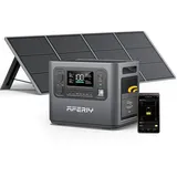 AFERIY Elektrischer Generator 2400 W-Schwarz, mit tragbares Solarpanel 200 W, 2048 Wh mobiler Akku, Solargenerator mit Solarpanel 200 W, tragbare elektrische Station für Camping/RV/Garten