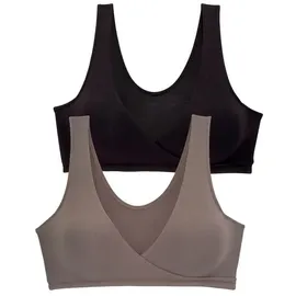 PETITE FLEUR BY LASCANA Still-BH Damen taupe+schwarz Gr.44