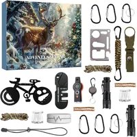 Survival & Mechanics Adventskalender für Männer, Survival Tools Adventskalender, Werkzeug Adventskalender 2024, Countdown-Kalender Werkzeuge 24 Tage für Erwachsene Teenager, Outdoor Survival Equipment