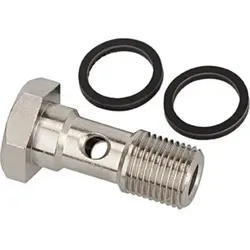 Riegler Hohlschraube, einfach, G 1/4, Messing vernickelt