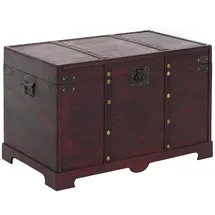 Mendler Holztruhe Holzbox Schatztruhe Valence Antikoptik 49x77x47cm ~ eckig