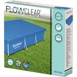 BESTWAY Flowclear Abdeckplane für Frame Pool 300 x 201 cm 58106
