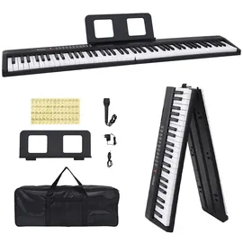 vidaXL Klavier 88Tasten Klavier Elektrisches Keyboard mit Notenständer Faltbar (1-St) 22 cm x 127 cm x 6.5 cm