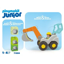 Playmobil 1.2.3 JUNIOR Schaufelbagger 71684