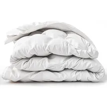 The White Stone Ganzjahresdecke 210x240 cm 250 g | Weiche und Warme Füllung aus Soft-Vlies | Gesteppte Bettdecke aus Hypoallergener Weißer Mikrof... - Weiß
