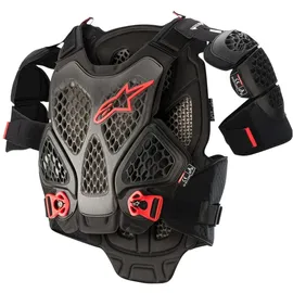 Alpinestars Brustprotektor A-6 XS/S Schwarz/Anthrazit/Rot