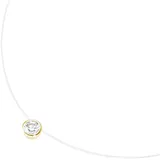 Smart Jewel Collier schwebender Stein, Zirkonia, Silber 925 Ketten Gold Damen