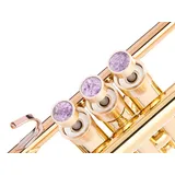 Heavy Trompete benutzerdefinierte Fingerknöpfe für alle Yamha (alle YTR), Stomvi, Shagerl, Carol Brass und Fides Trompeten, Yamaha Flügelhorn 631/731, Yamaha Kornett Modelle (Raw Brass, Charoite)