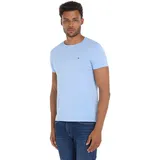 Tommy Hilfiger T-Shirt Slim FIT Tee mit Rundhalsausschnitt, Blau (Vessel Blue), 3XL
