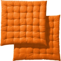 REDBEST Stuhlkissen 2er-Pack, orange#orange, 40x40x3 cm)