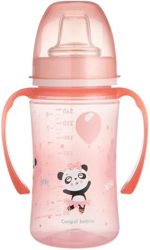 Canpol babies Exotic Animals Trainingsbecher mit Griffen 6+ m Pink 240 ml