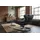 KAWOLA Relaxsessel LORNA Leder 87 x 80 x 87 cm schwarz mit Hocker